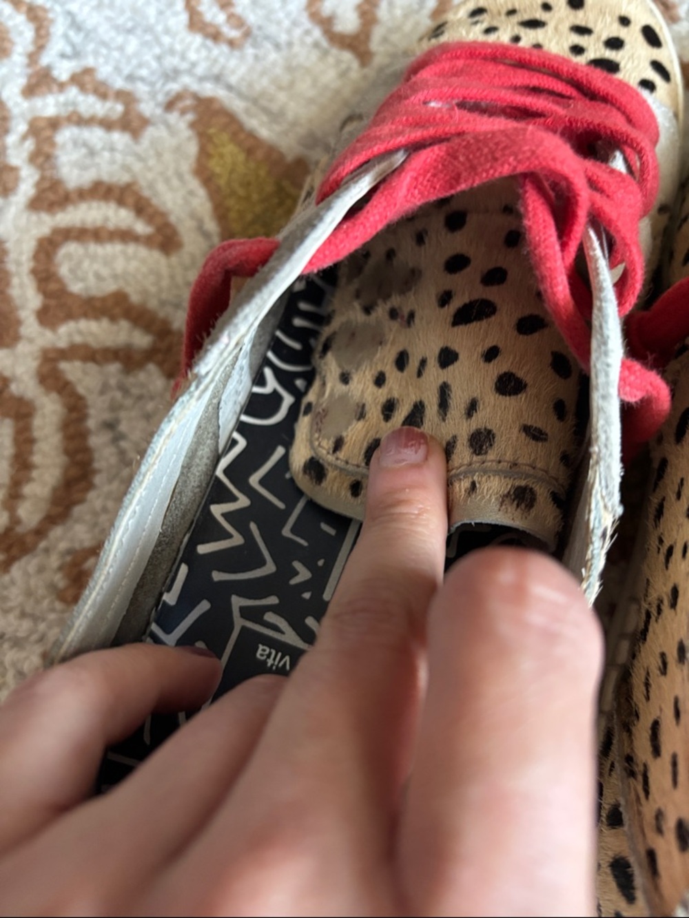 🤎 DOLCE VITA Leopard Print Calf Hair Sneakers - Picture 9 of 12